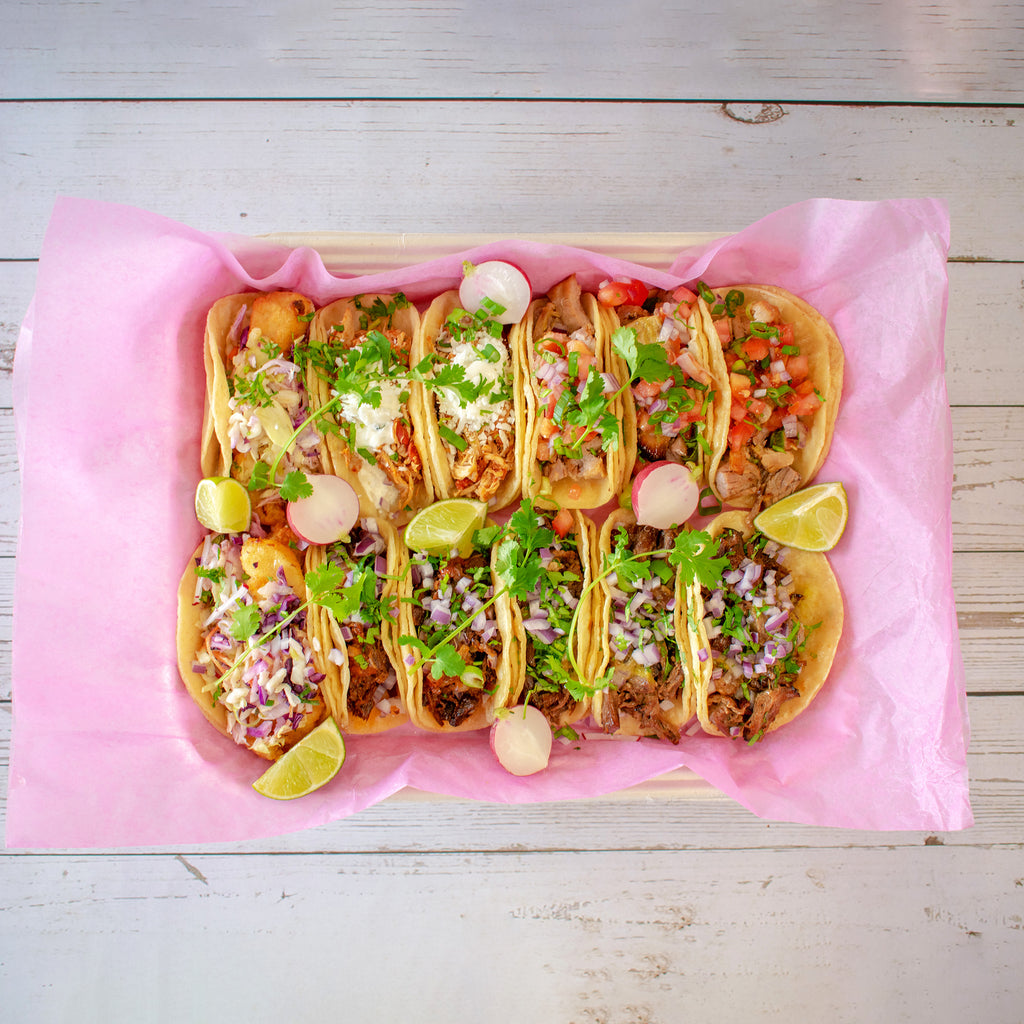 Meat Taco Fiesta Box - 12 Tacos   *Serves 2-3 people*